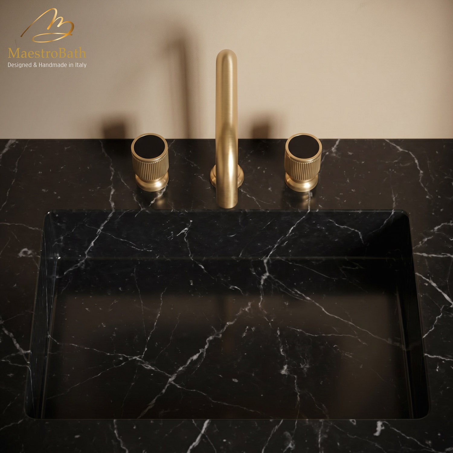 Rigato Luxury 3-hole Bathroom Faucet #color_Brushed Gold