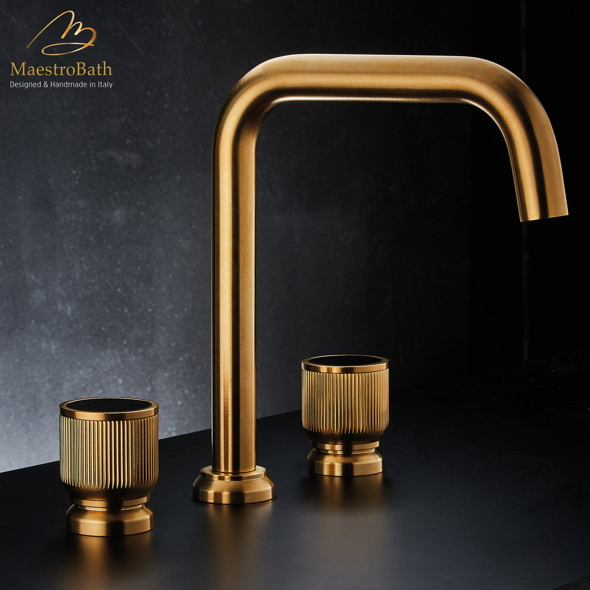 Rigato Luxury 3-hole Bathroom Faucet #color_Brushed Gold