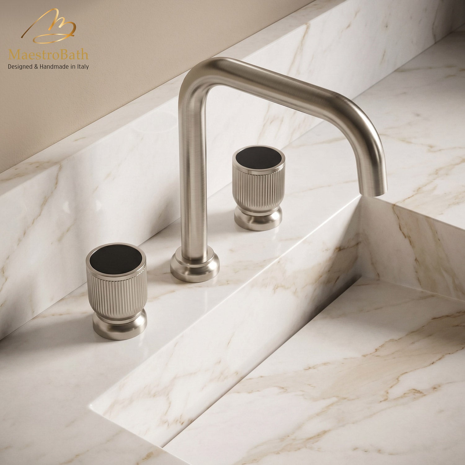 Rigato Luxury 3-hole Bathroom Faucet #color_Brushed Nickel