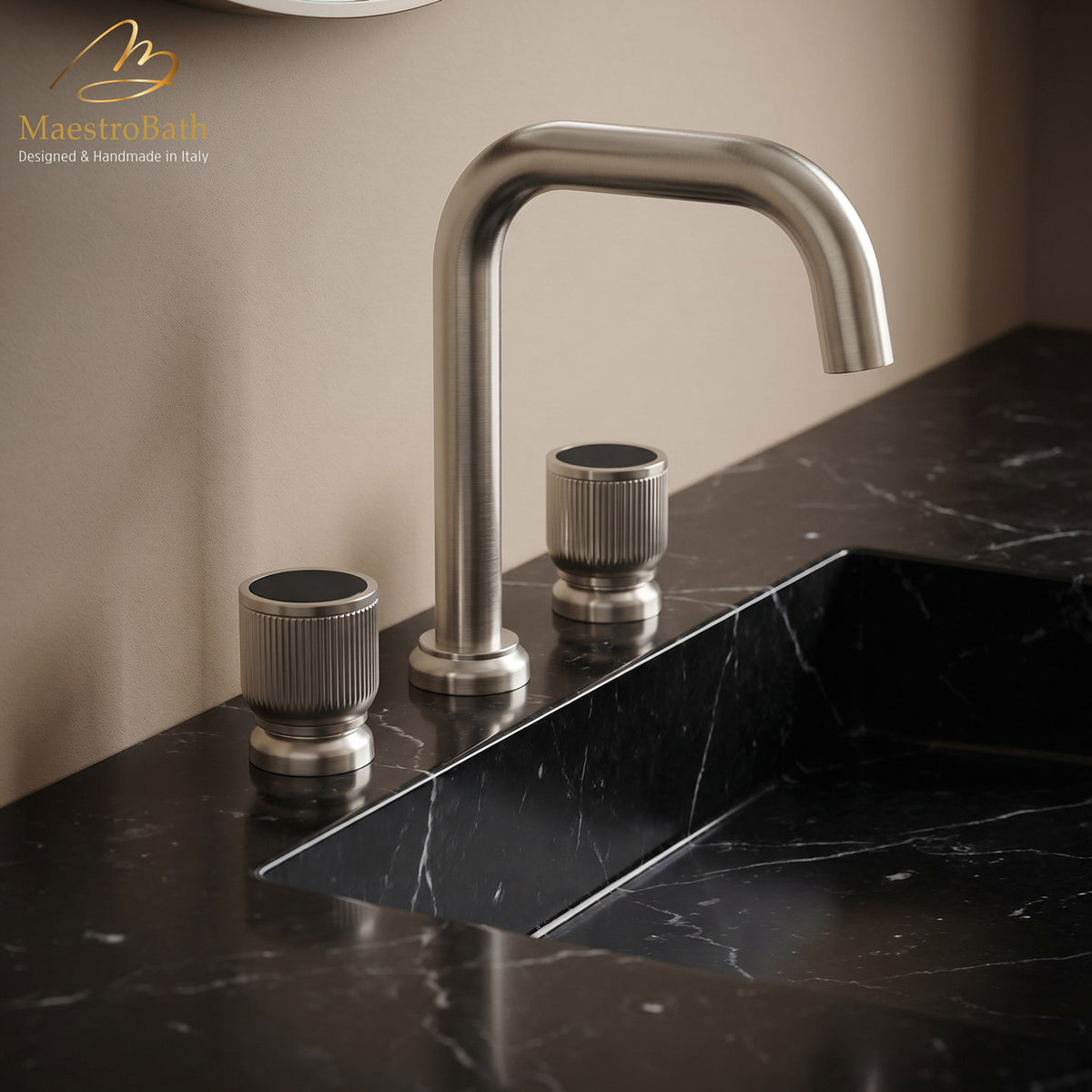 Rigato Luxury 3-hole Bathroom Faucet #color_Brushed Nickel