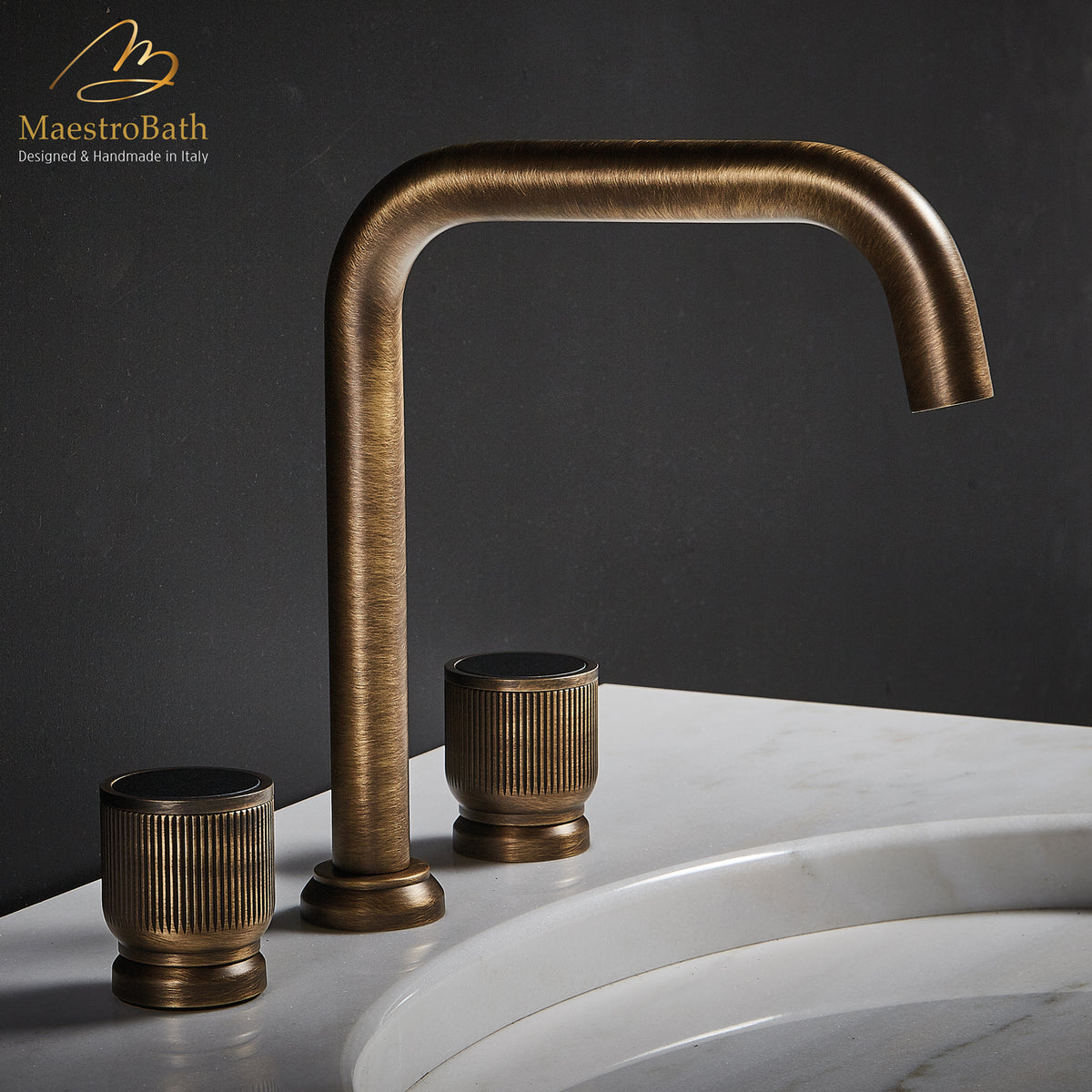 Rigato Luxury 3-hole Bathroom Faucet #color_Tobacco