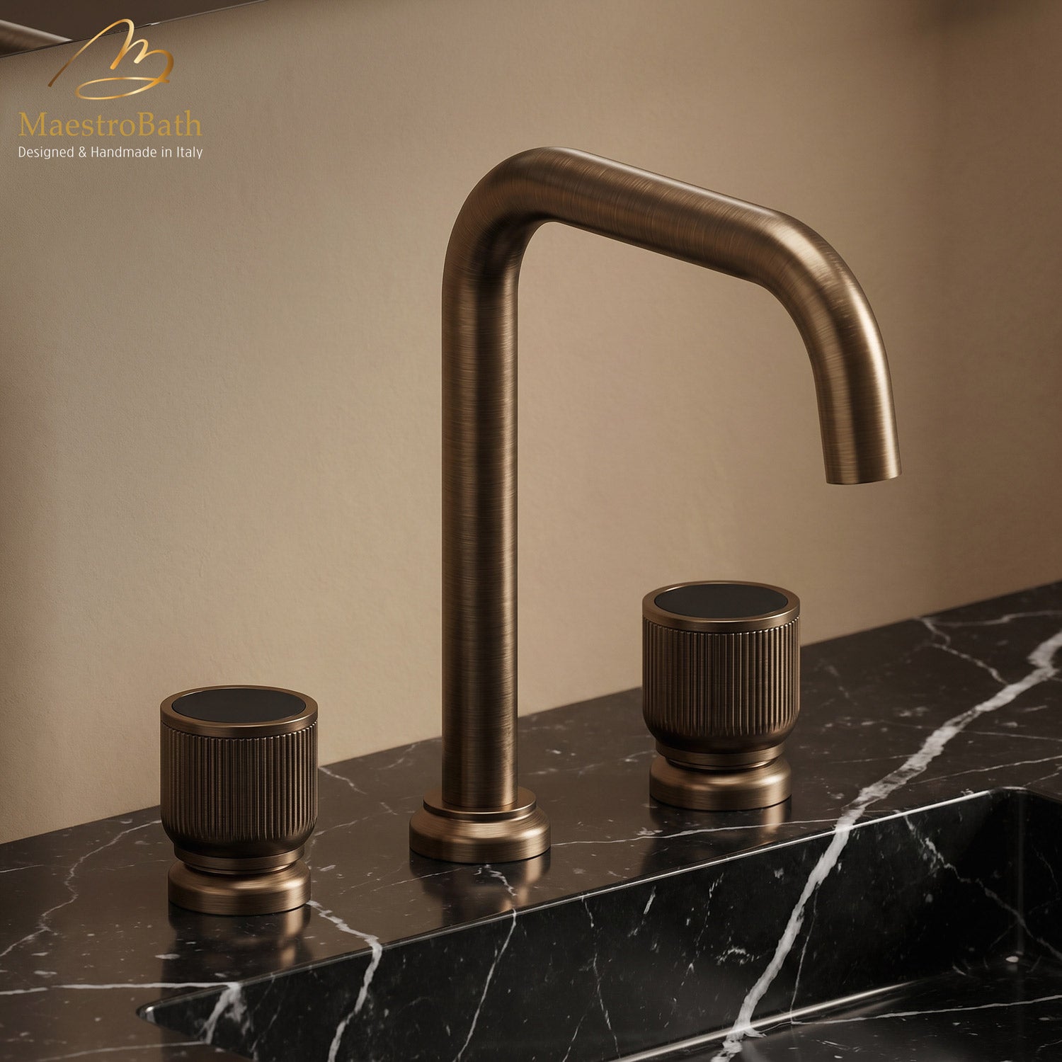 Rigato Luxury 3-hole Bathroom Faucet #color_Tabacco