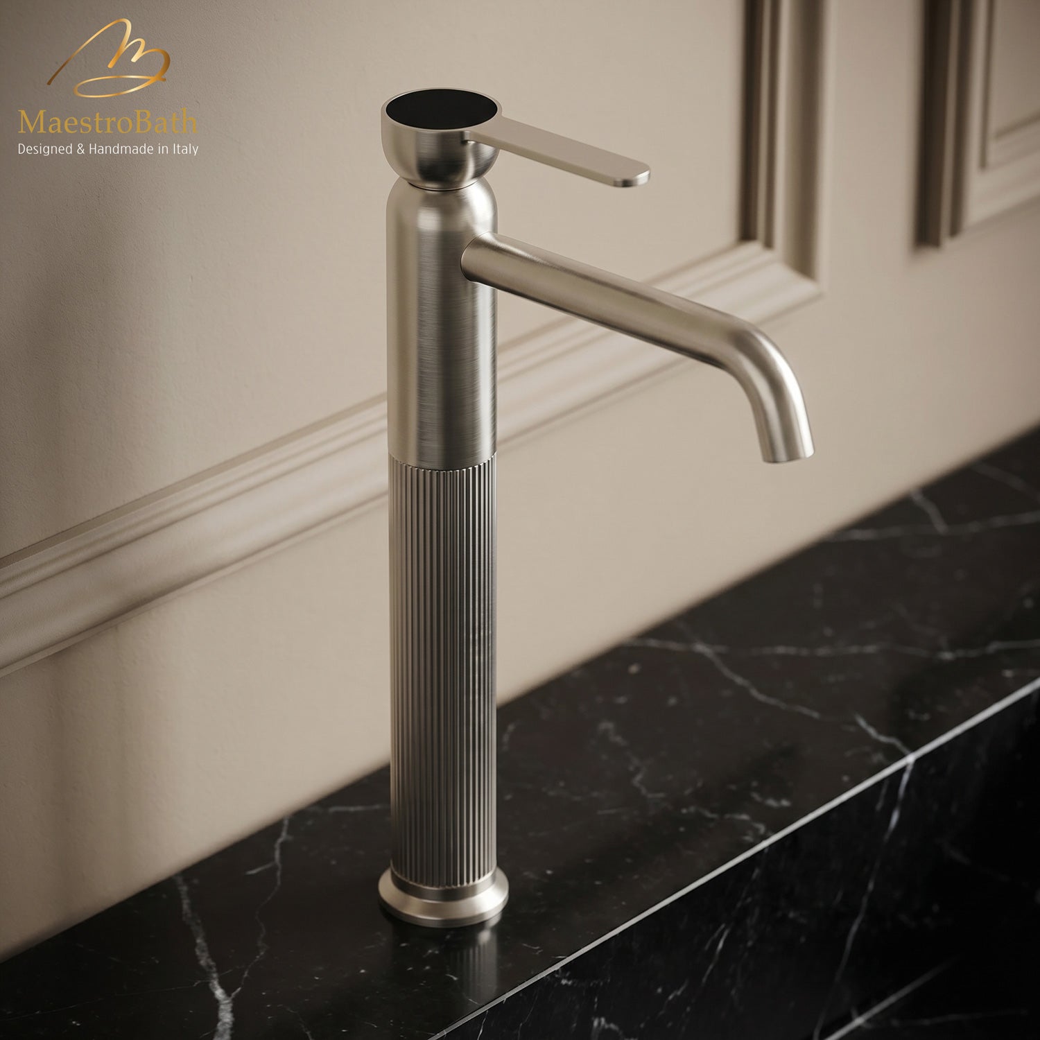Rigato Luxury High Bathroom Faucet #color_Brushed Nickel