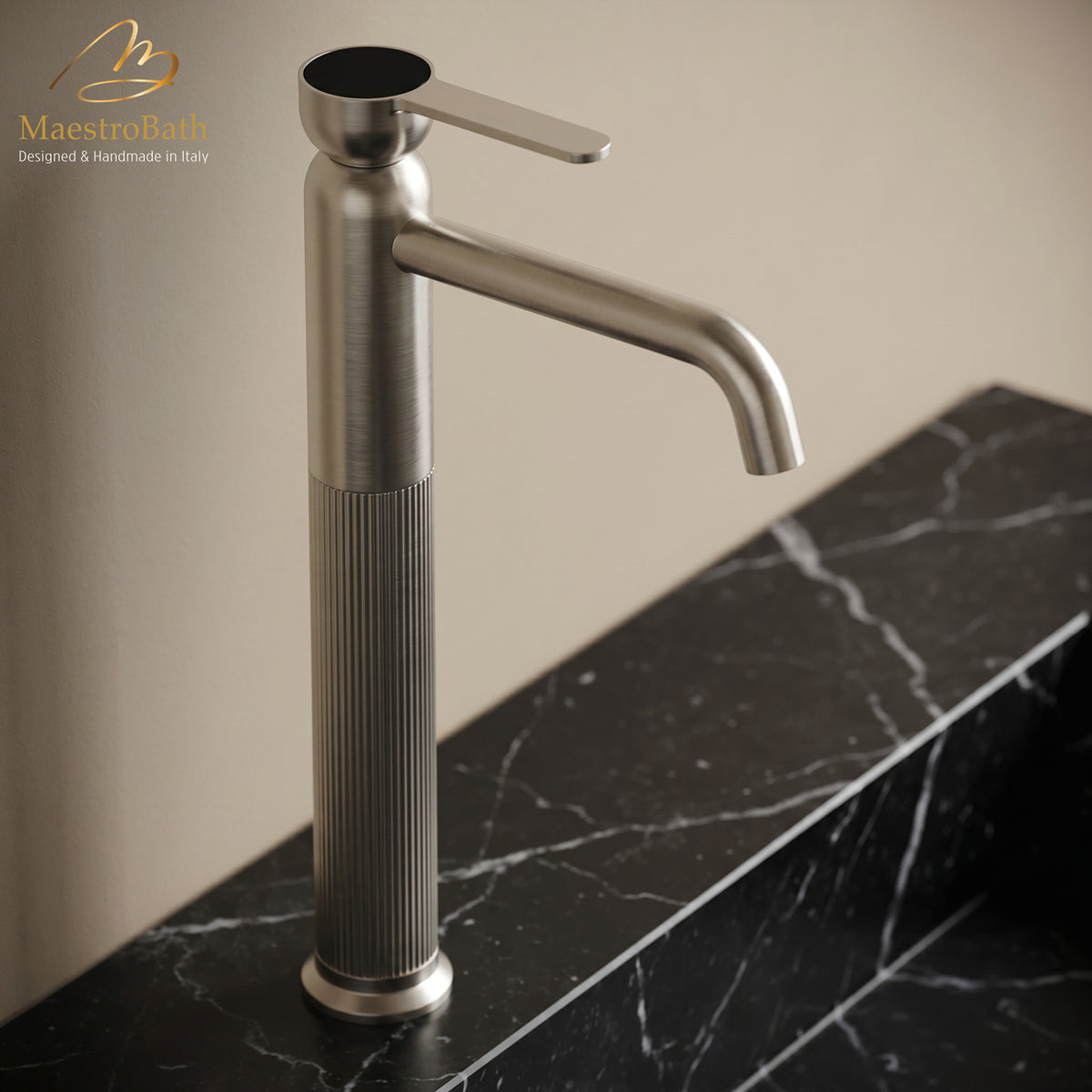 Rigato Luxury High Bathroom Faucet #color_Brushed Nickel