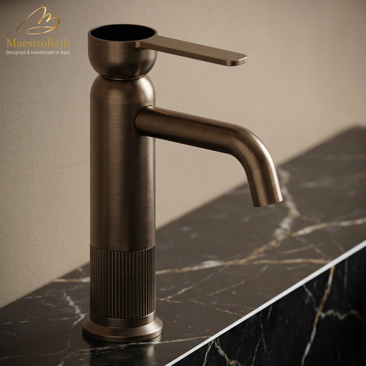 Rigato Luxury Low Bathroom Faucet, luxury Lead-Free Brass design by MaestroBath