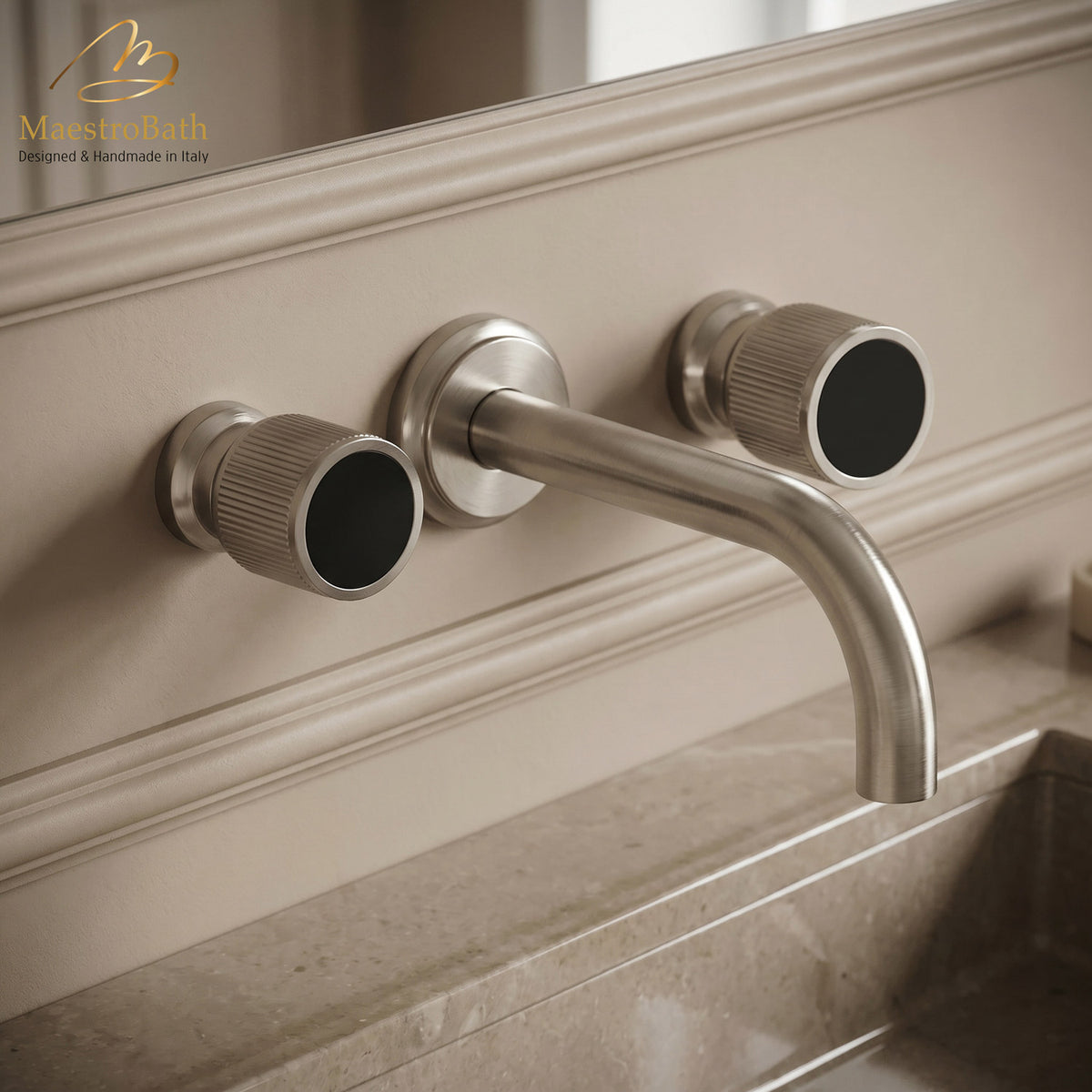 Rigato Luxury Wall-mount Bathroom Faucet #color_Brushed Nickel