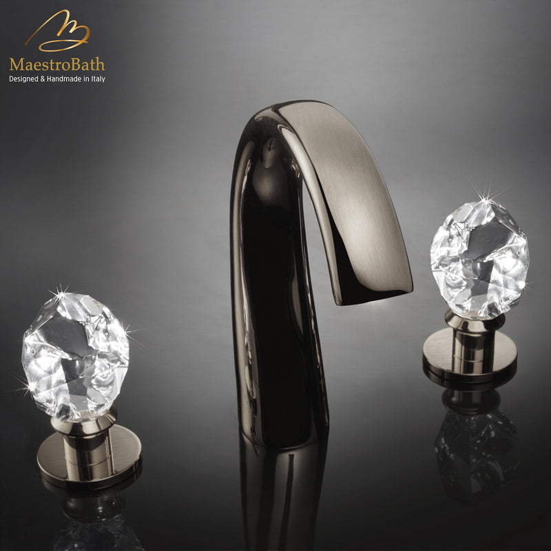 Lux Crystal 3-Hole Bathroom Faucet