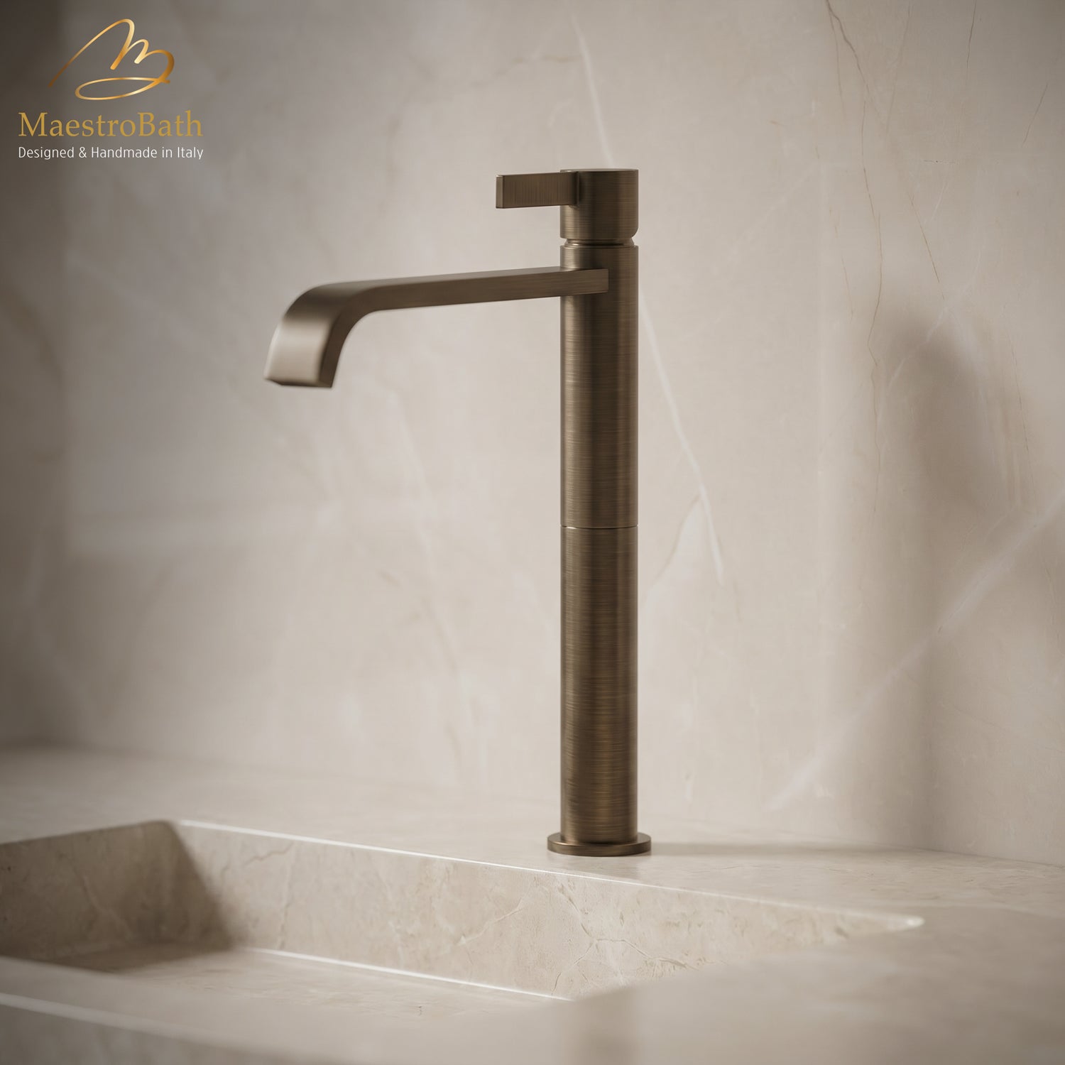 High Single Lever Basin Mixer Faucet #color_Tabacco