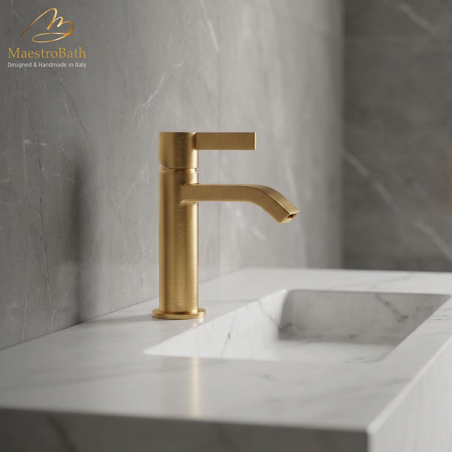 Single Lever Basin Mixer Faucet #color_brushed gold