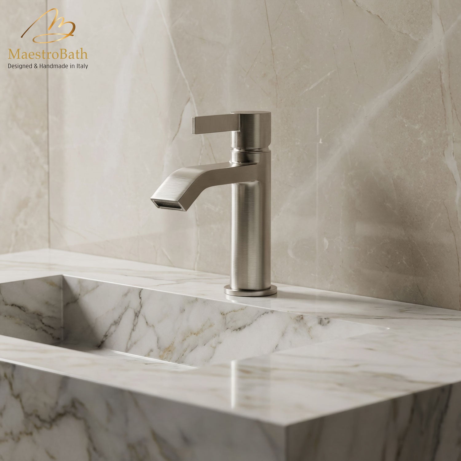 Single Lever Basin Mixer Faucet #color_brushed nickel