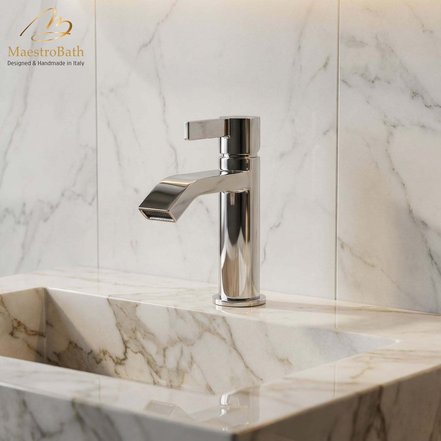 Single Lever Basin Mixer Faucet #color_polished chrome