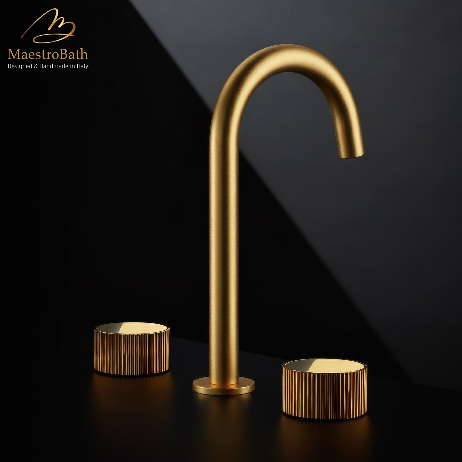 Preziosa Luxury 3-hole Bathroom Faucet #color_matte gold