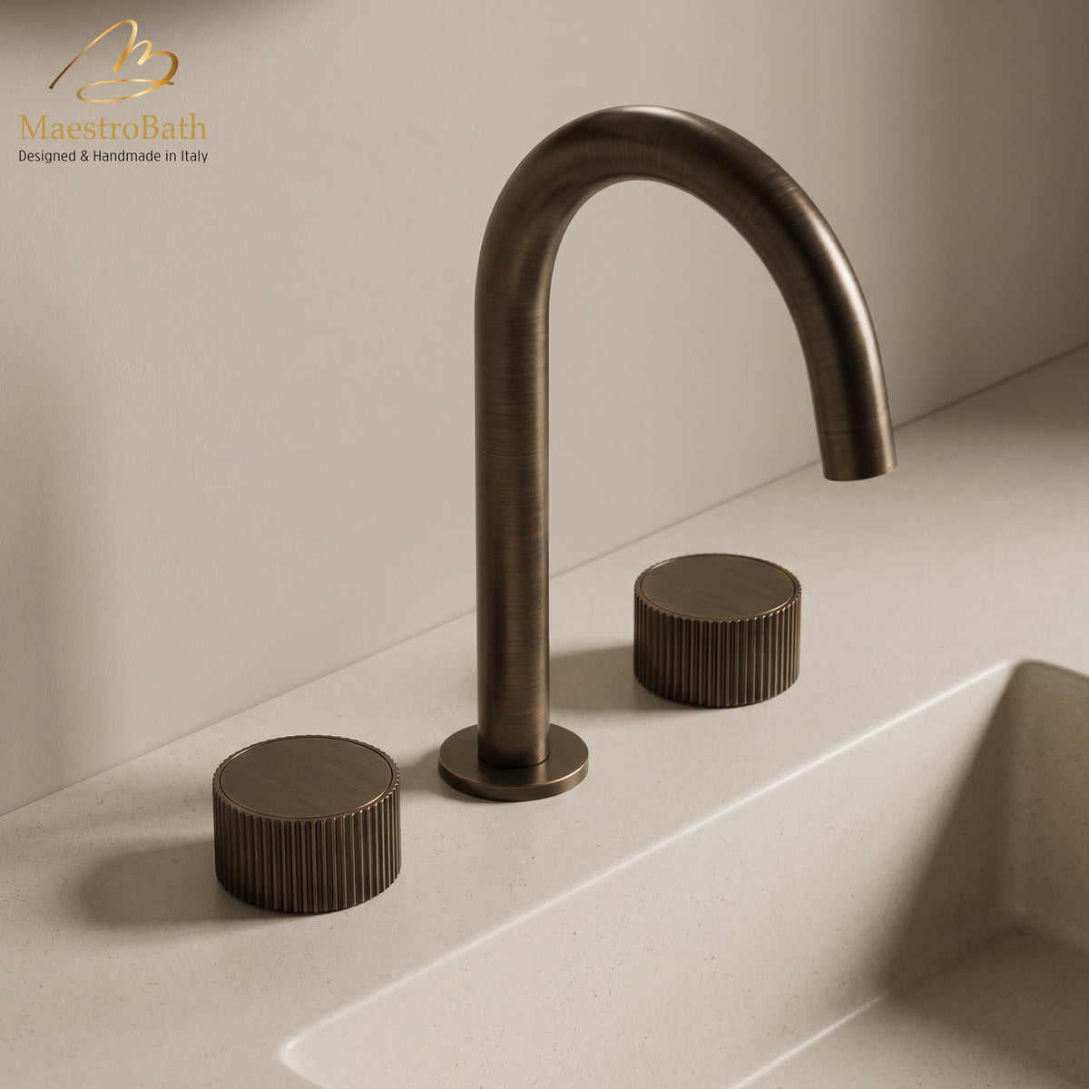 Preziosa Luxury 3-hole Bathroom Faucet #color_Tobacco