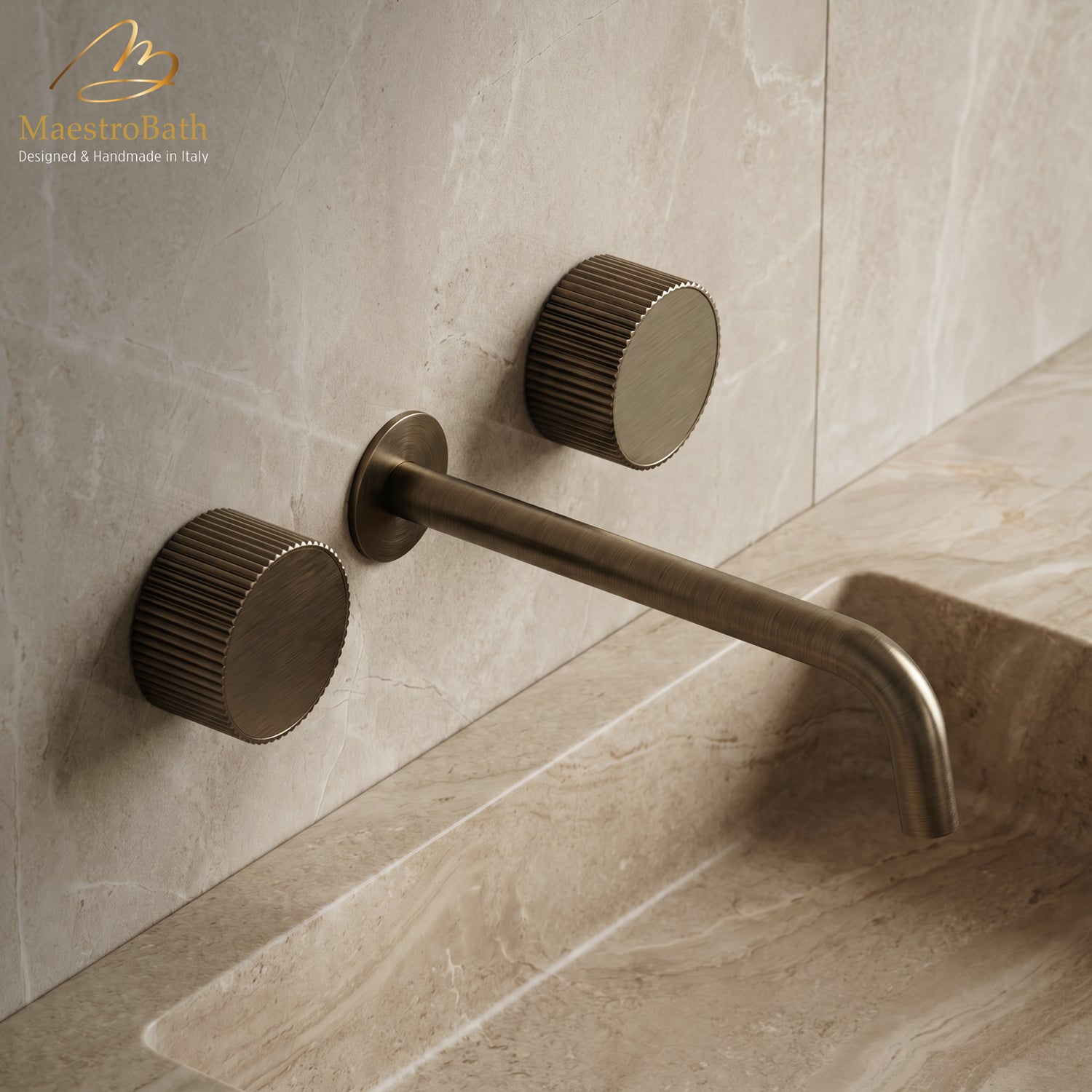 Preziosa Luxury Wall-mount Bathroom Faucet #color_Tabacco