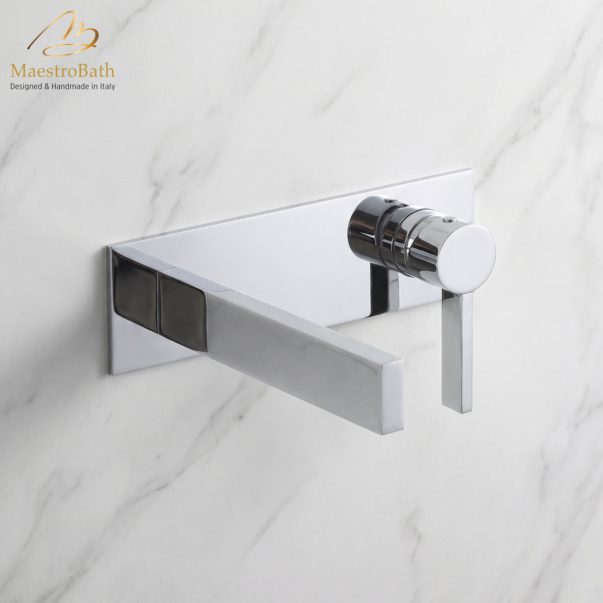 Luxury Wall Mount Bathroom Faucet Caso Chrome #color_polished chrome