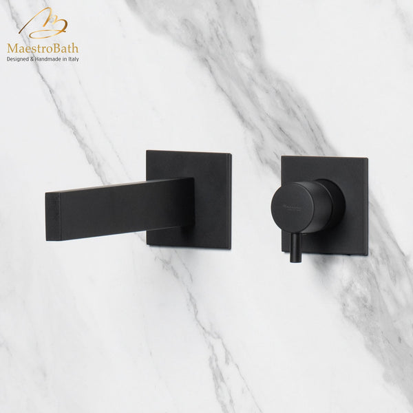 Ultra Modern Two Hole Bathroom Faucet | Black #color_black