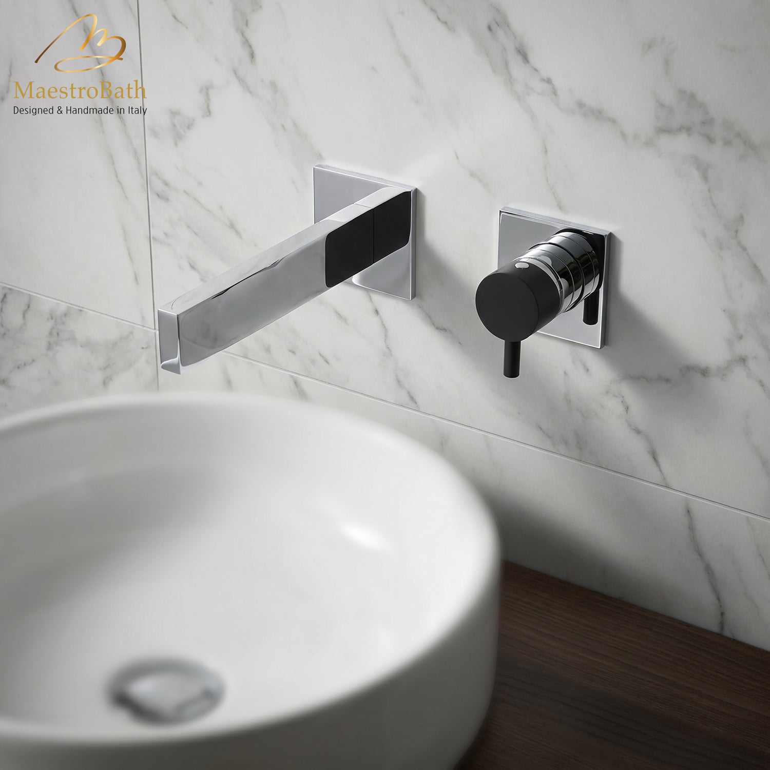 Ultra Modern Two Hole Bathroom Faucet | Polished Chrome #color_polished chrome