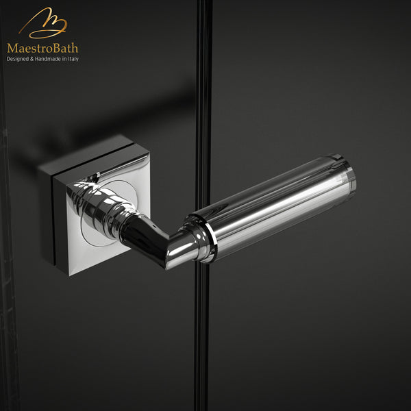 KIK Crystal Door Handle | Clear/Chrome