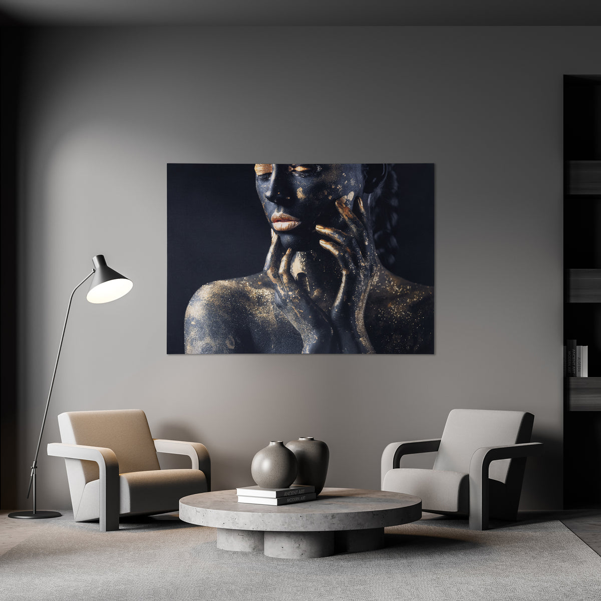 Signature Glam Wall Art Series - Golden Dust, wall mounted
