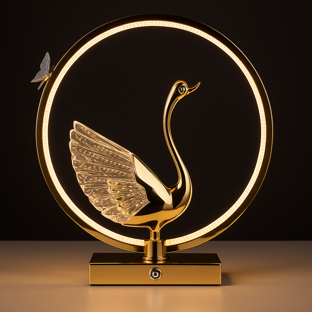 Swan Table LED Lamp, with LED lighting, 16 inch