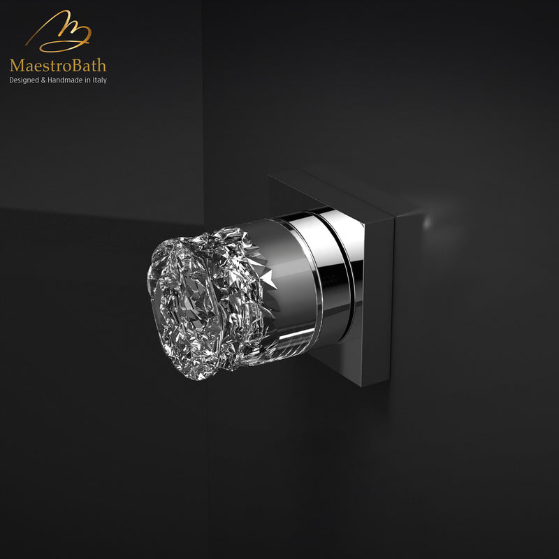 Luxury Crystal Door Handle | Chrome