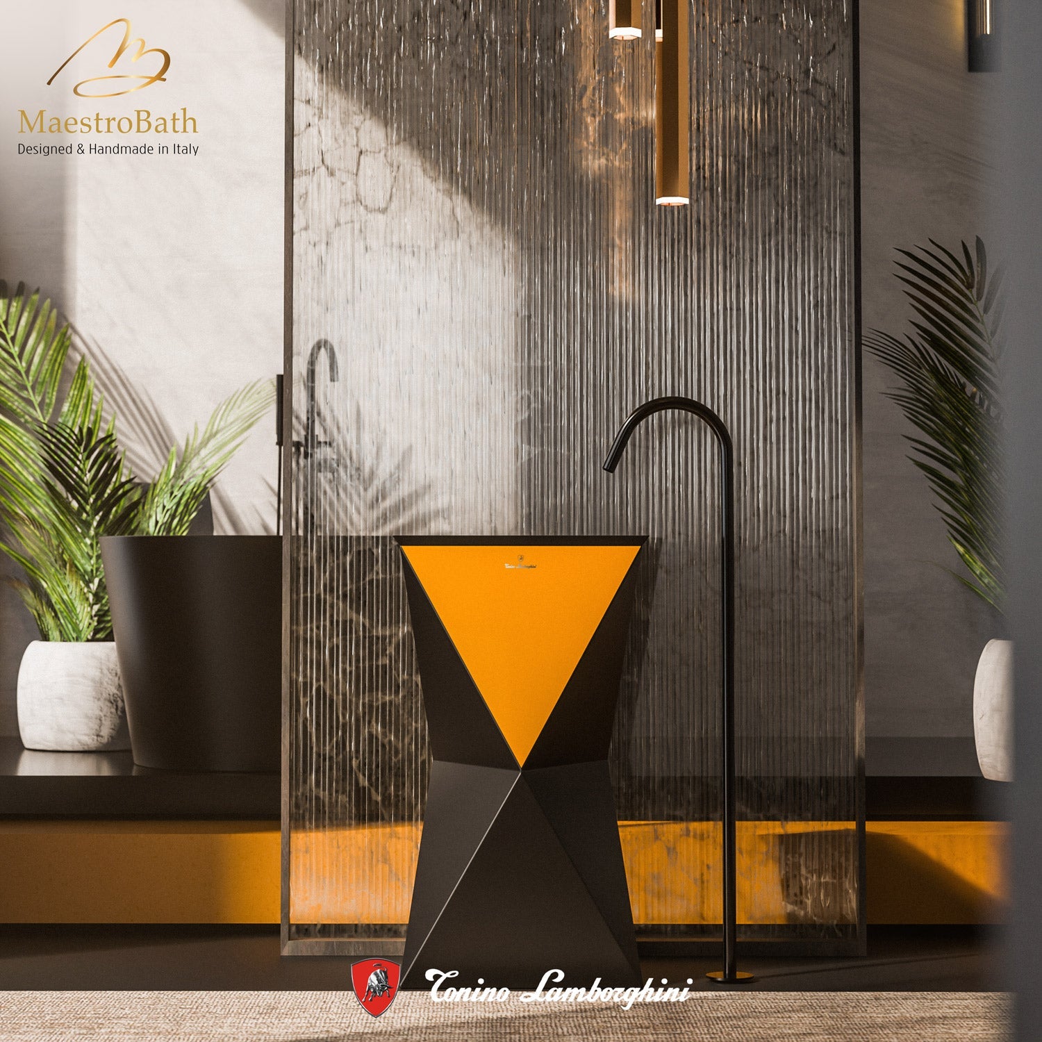 Prisma by Tonino Lamborghini Freestanding Sink | MaestroBath