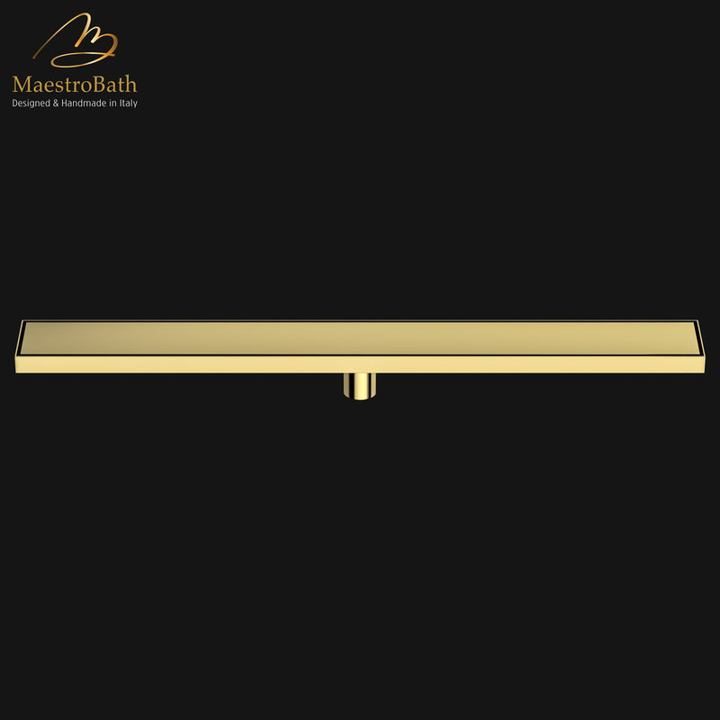 Modern Shower Linear Drain 915 | Polished Gold