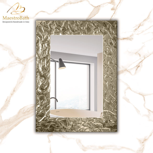 Artistic Luxury Single Vanity Mirror | Silver Bronze