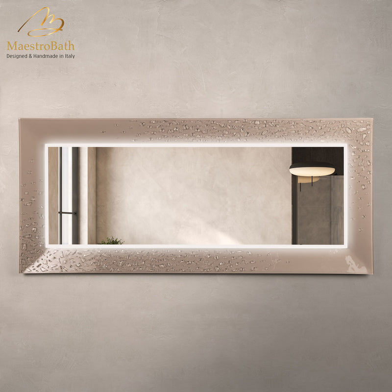 Murano Luxury Double Vanity Mirror | Beige