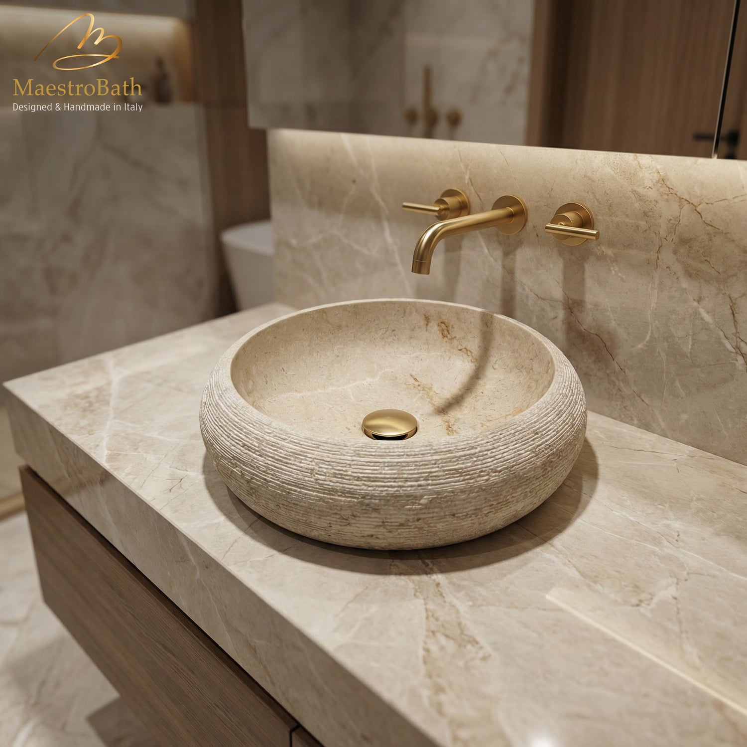 Luxury Natural Stone Bathroom Vessel Sink