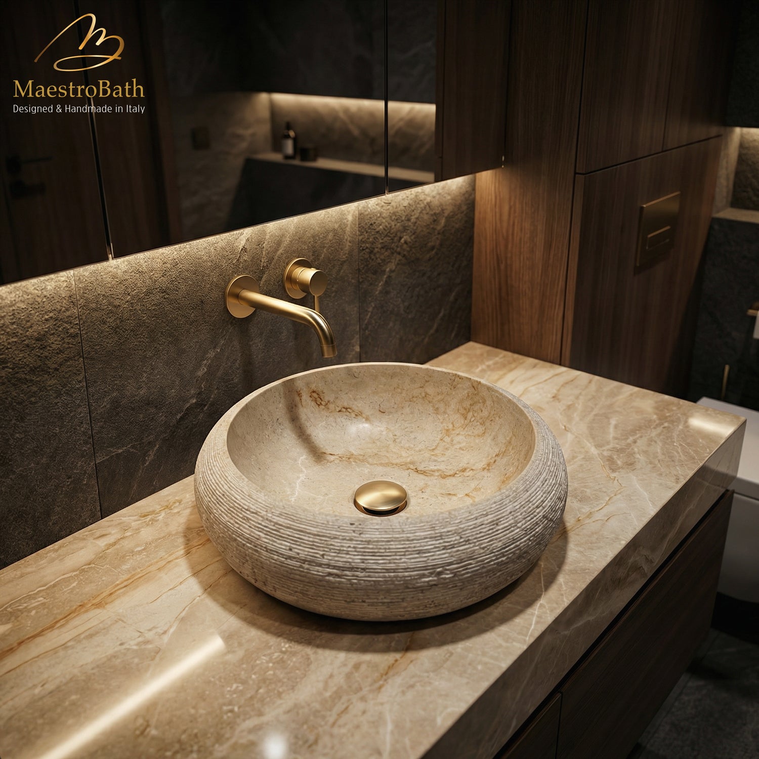 Luxury Natural Stone Bathroom Vessel Sink