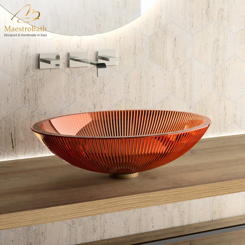 Plisse Luxury Oval Vessel Sink | Ginger
