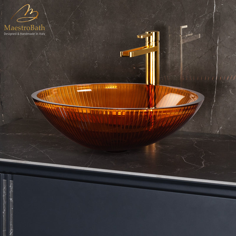 Plisse Luxury Oval Vessel Sink