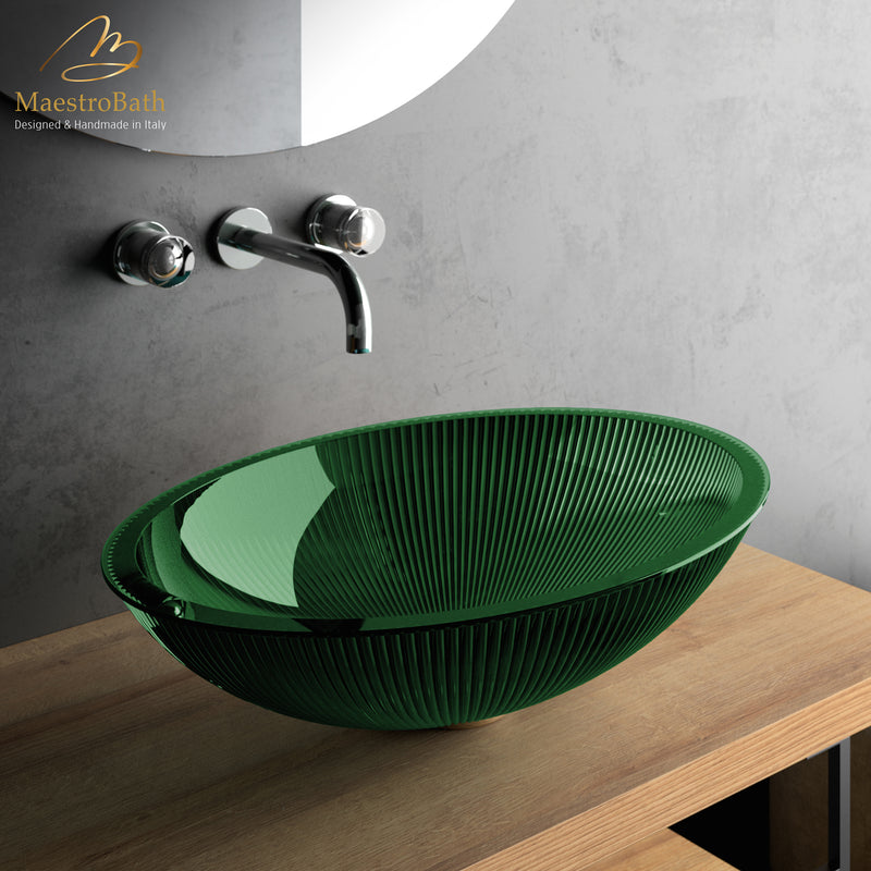 Plisse Luxury Oval Vessel Sink