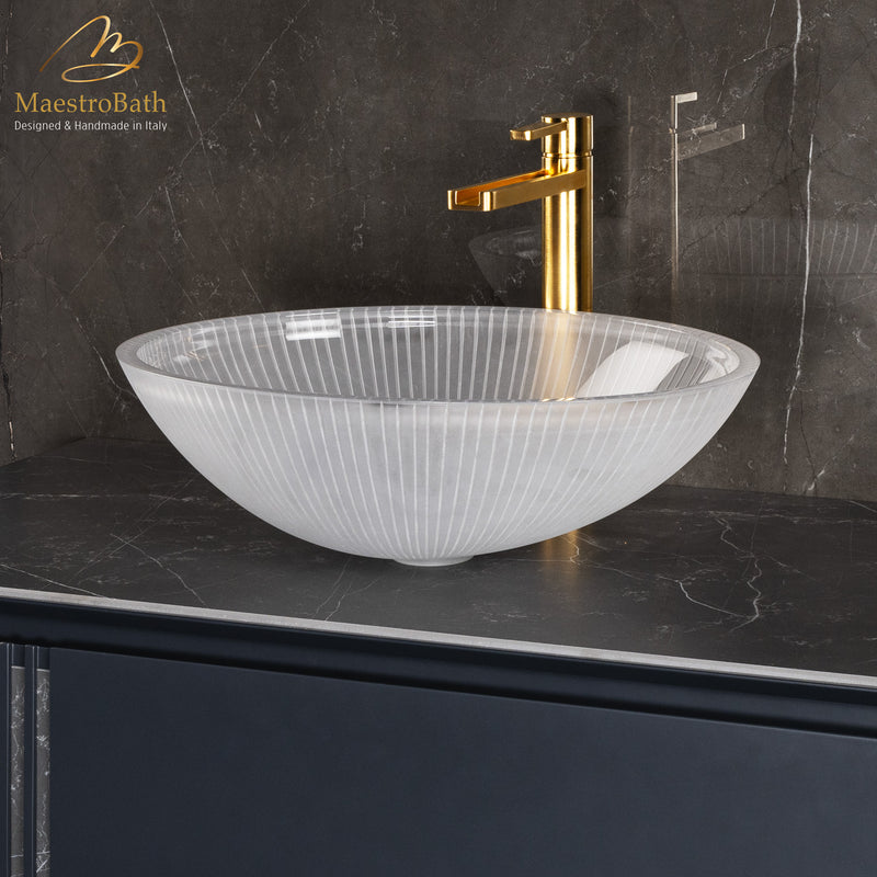 Plisse Luxury Oval Vessel Sink