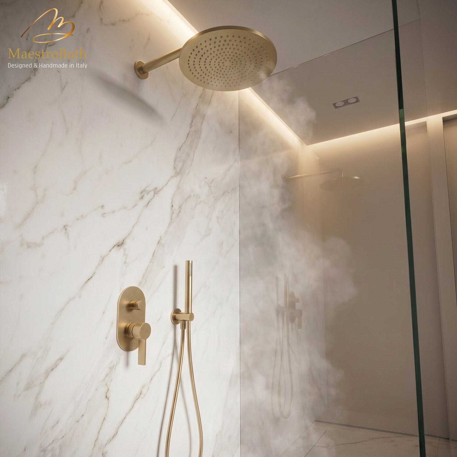 Mooi Complete Shower Set #color_brushed gold