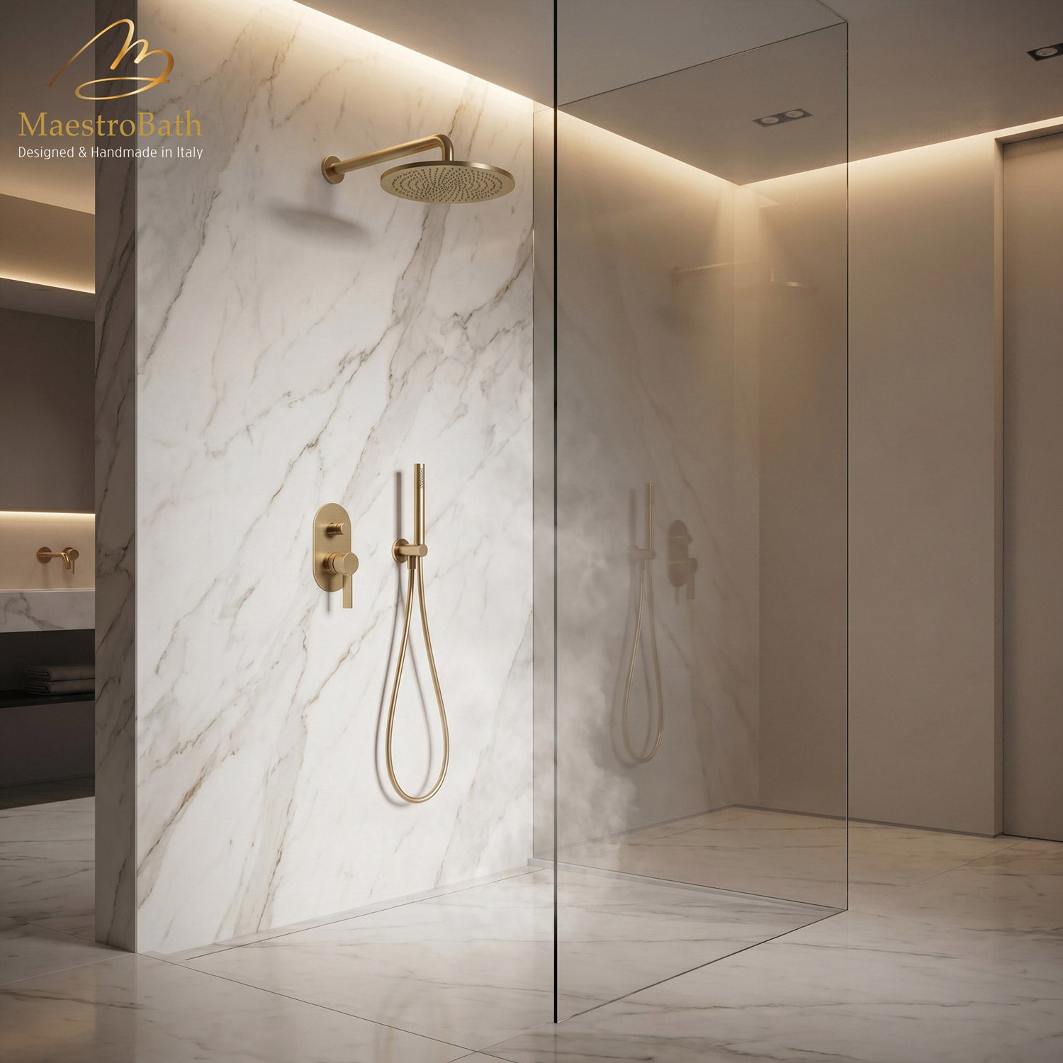 Mooi Complete Shower Set #color_brushed gold