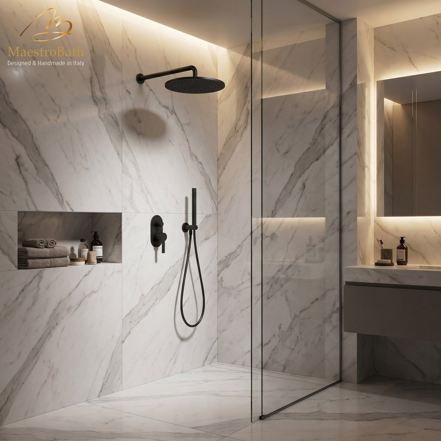 Mooi Complete Shower Set #color_black
