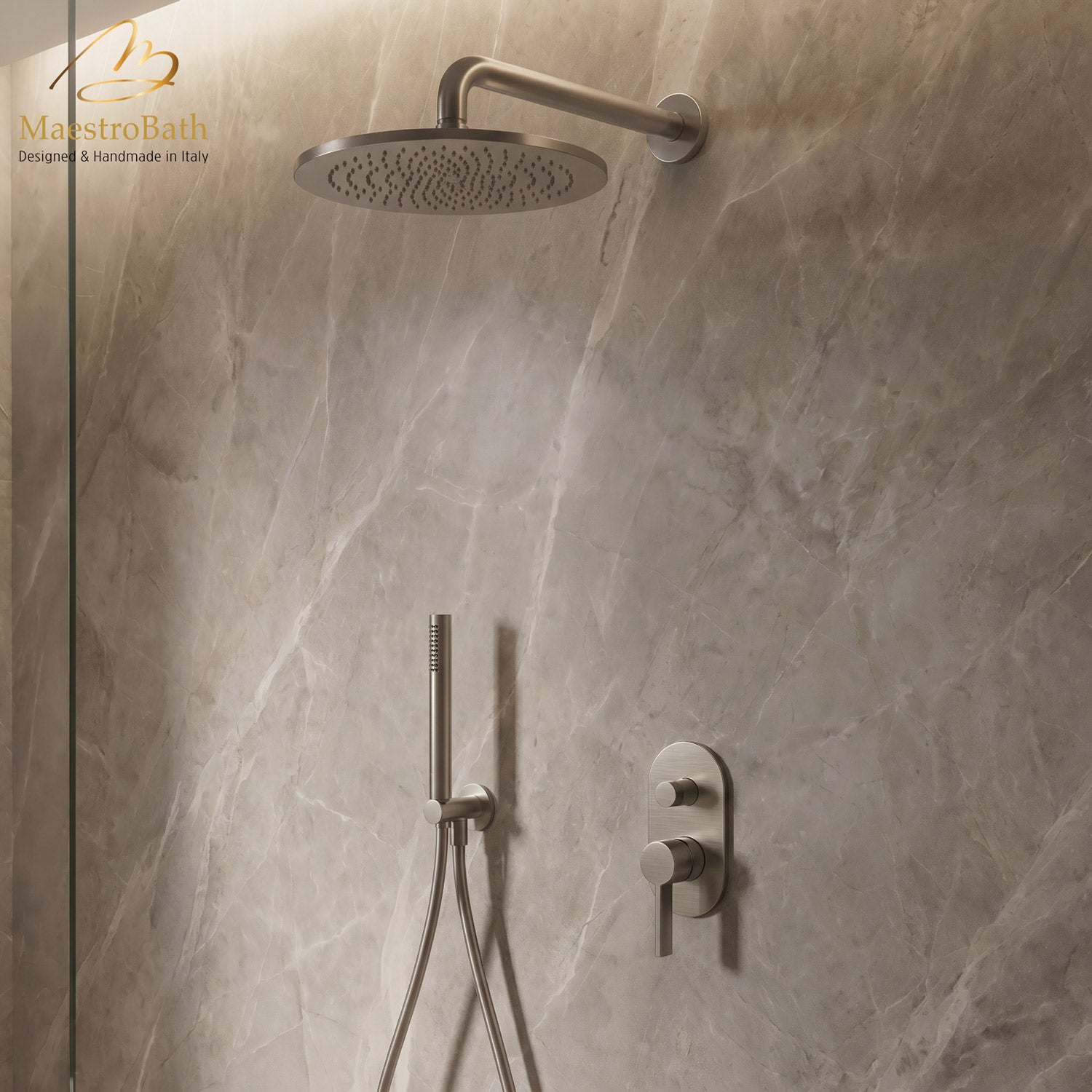 Mooi Complete Shower Set #color_brushed nickel