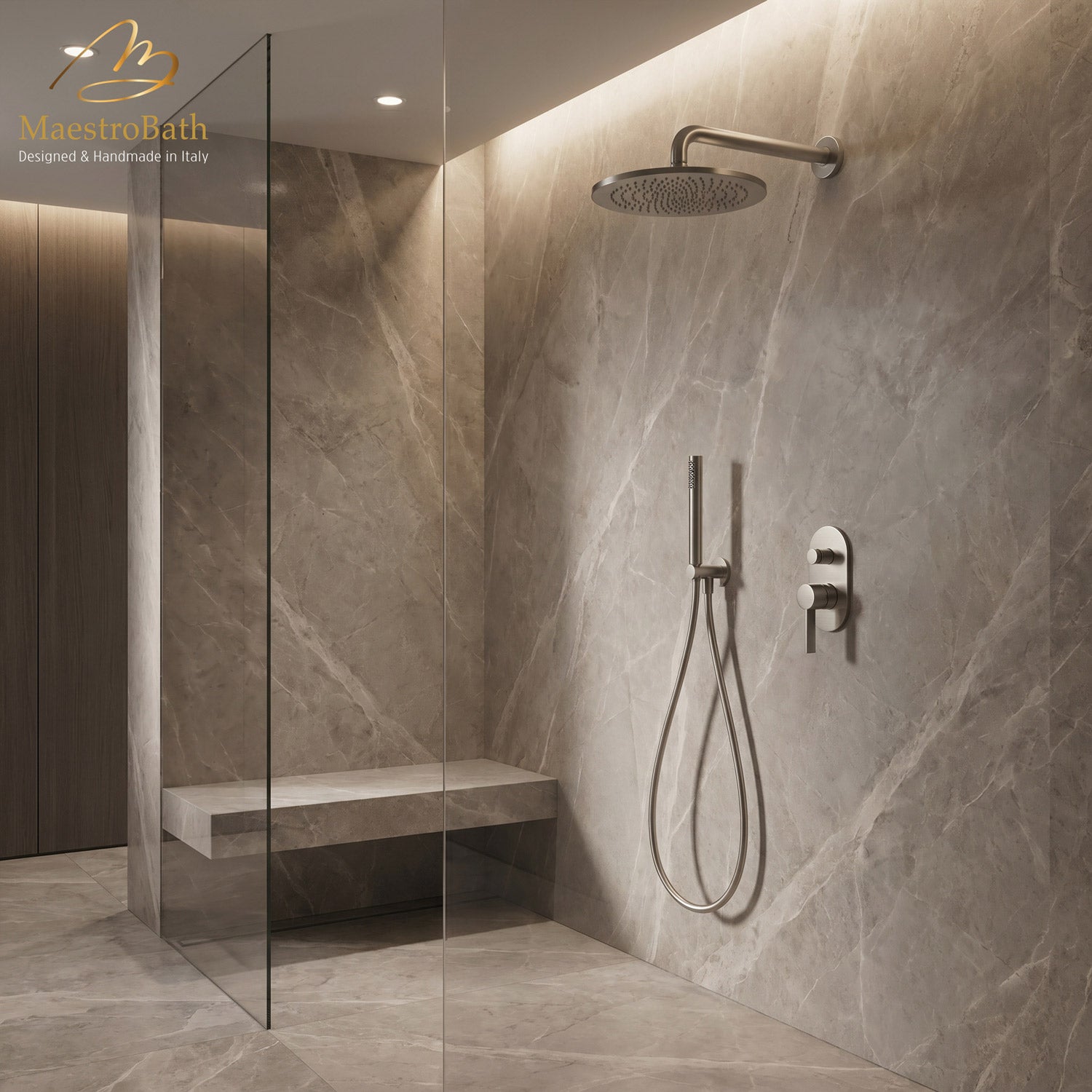 Mooi Complete Shower Set #color_brushed nickel