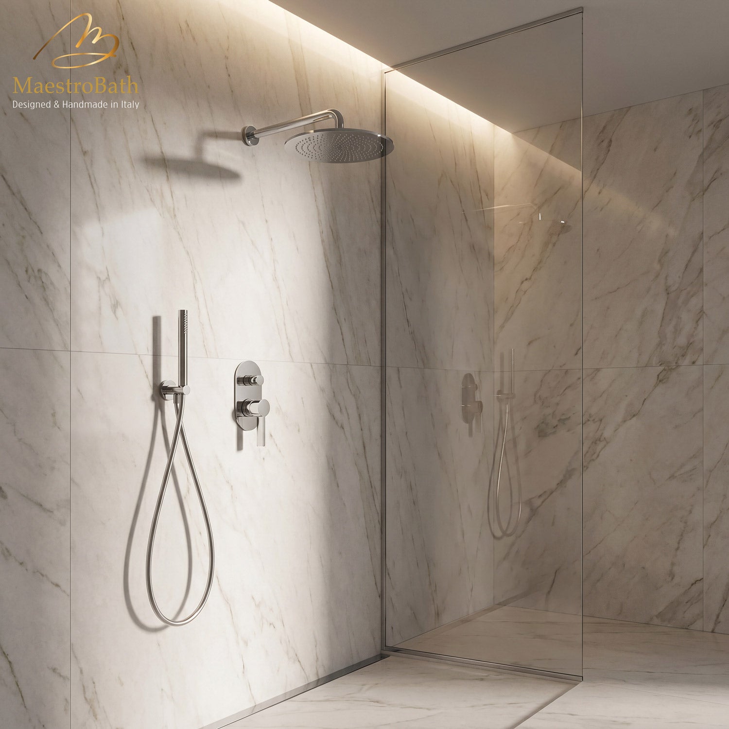 Mooi Complete Shower Set #color_polished chrome