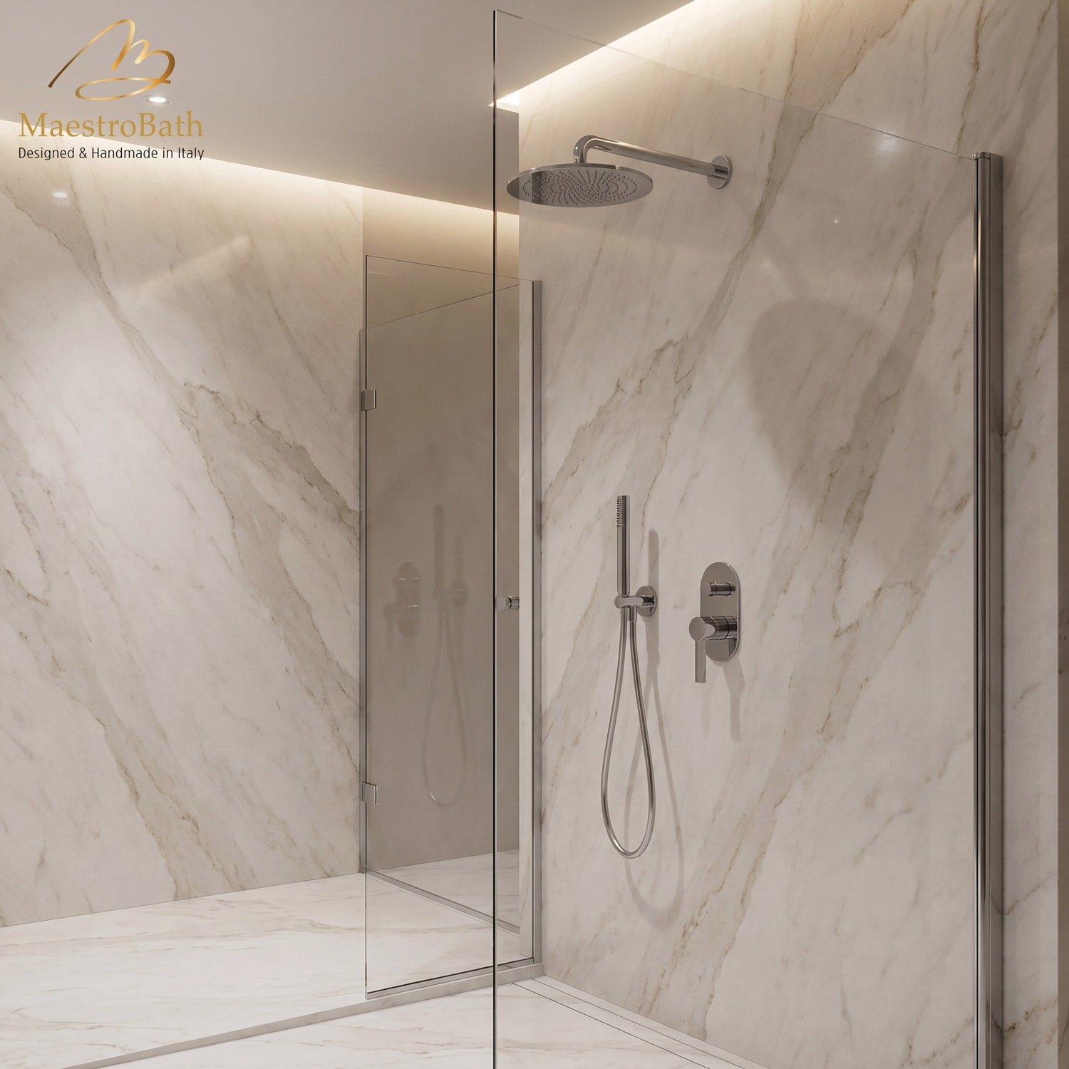 Mooi Complete Shower Set #color_polished chrome