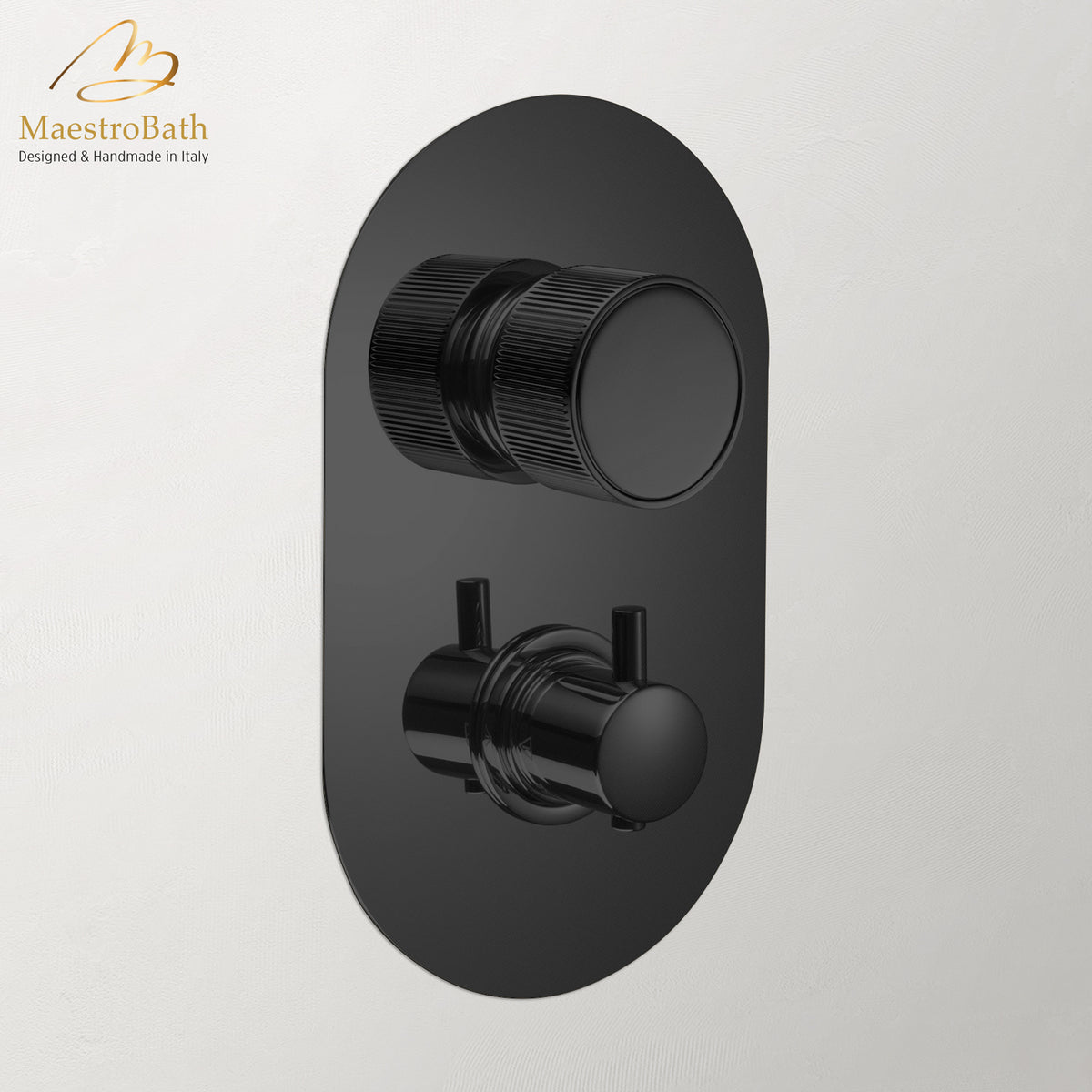 Primo Thermostatic Concealed Bath & Shower With Diverter 2 Ways by MaestroBath, Italian Brass shower system