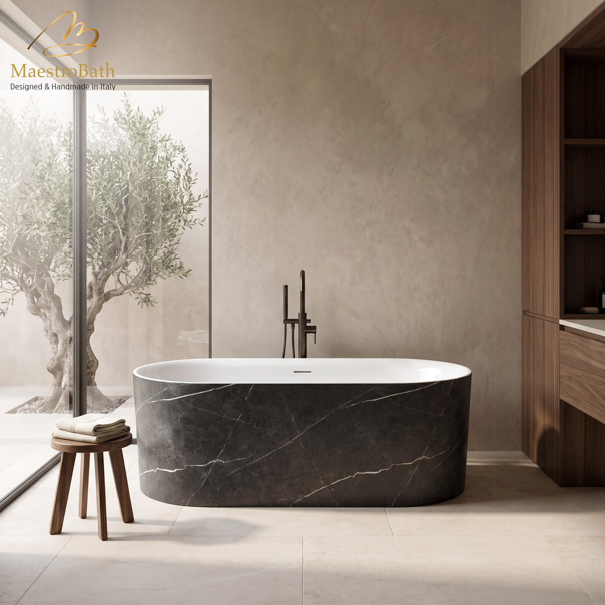 Cosmopolitan Modern Freestanding Bathtub | Grey
