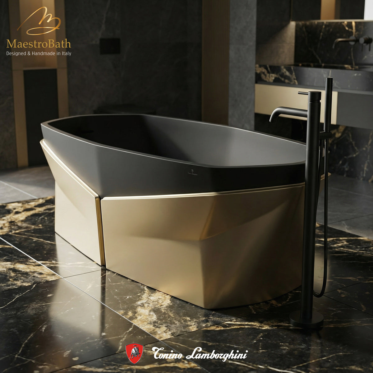 Freestanding resin bathtub, 70.8 inch long by 40.5 inch wide and 20.8 inch high, made of fiberglass and resin