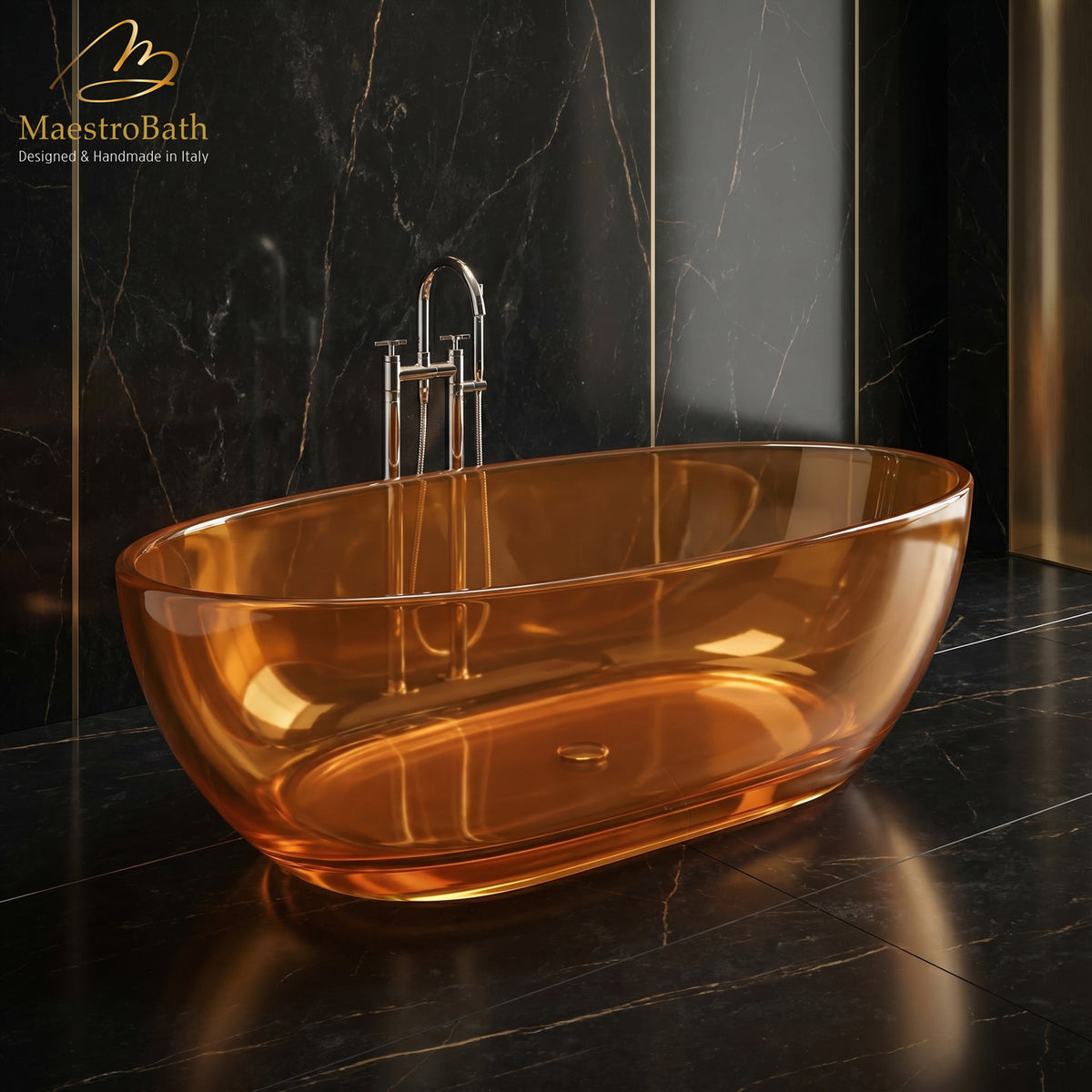 Aurelia Freestanding Bathtub, 66.5 inch long by 34.2 inch wide and 21 inch high