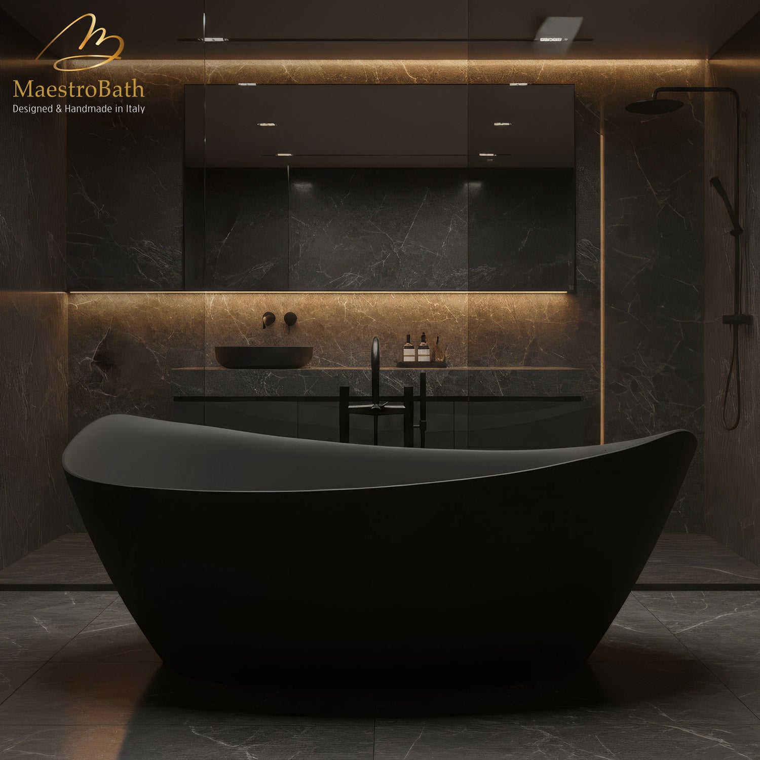 Nouh Luxury Freestanding Bathtub | Black
