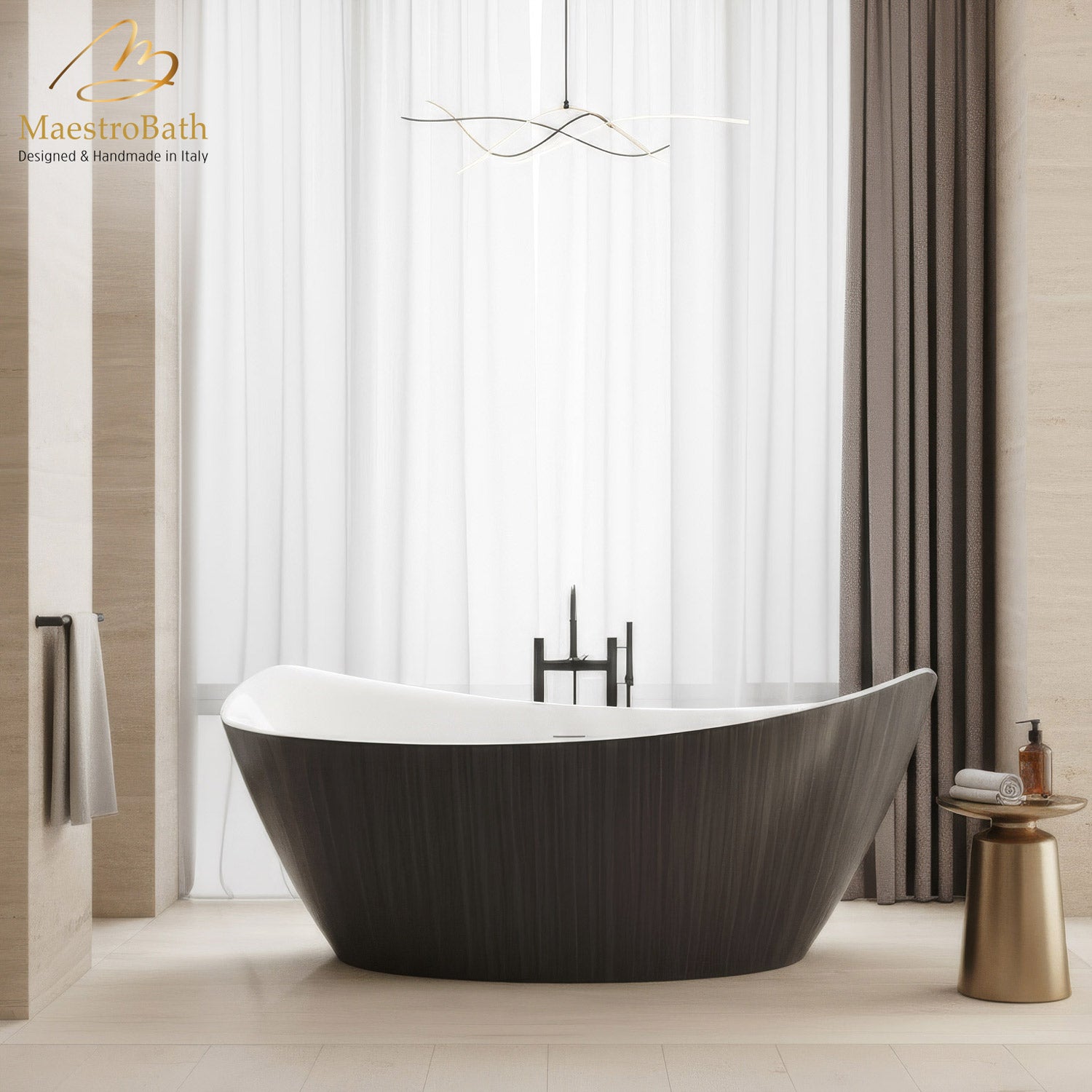 Nouh Luxury Freestanding Bathtub | Bronze