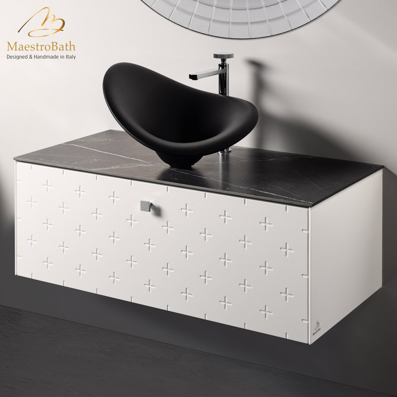 Calla Lilly Black Ultra Modern Bathroom Sink