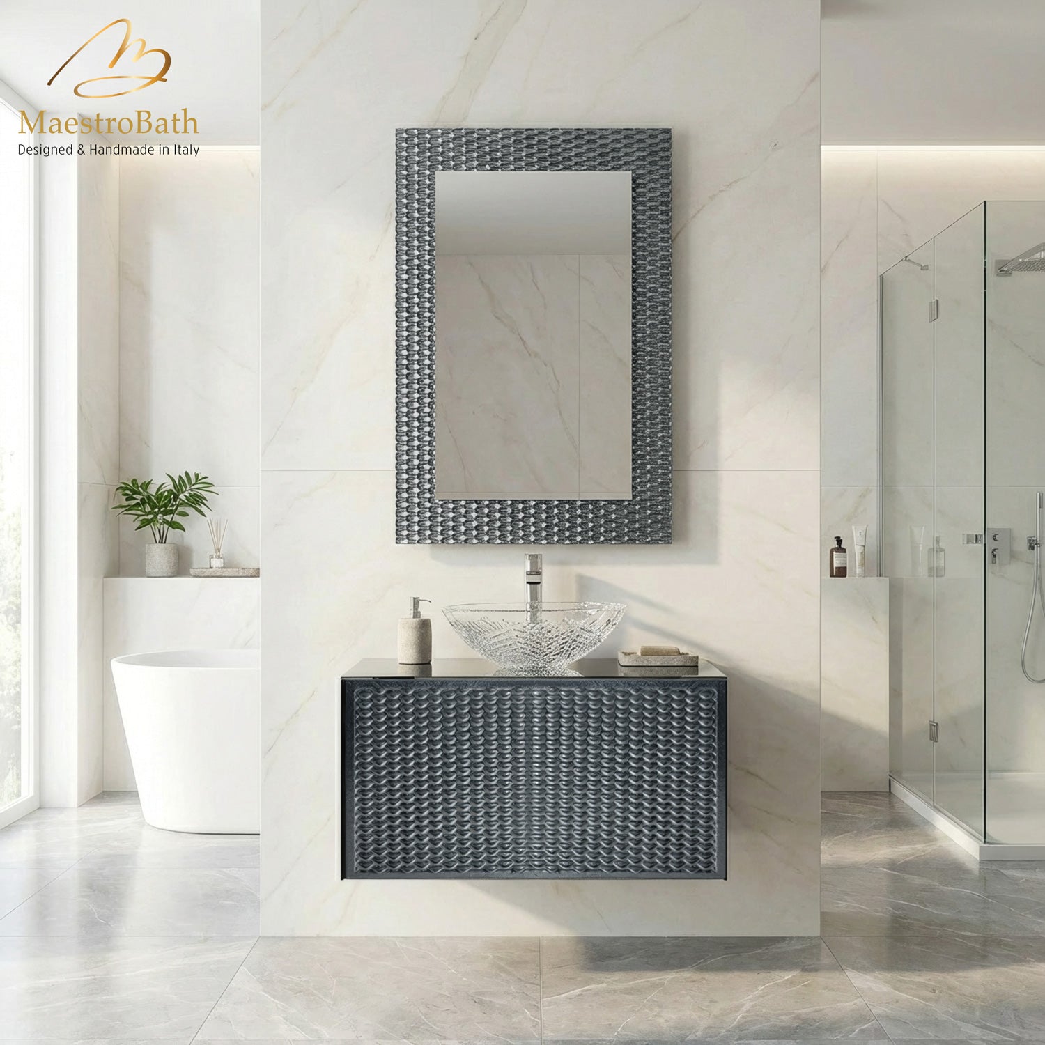 Modern Smoke Gray Bathroom Vanity